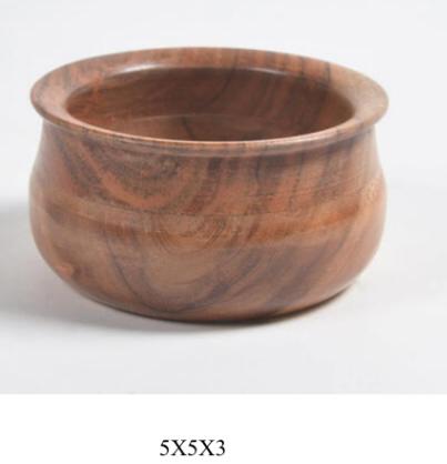 Cutlery wooden bowl and spoon set